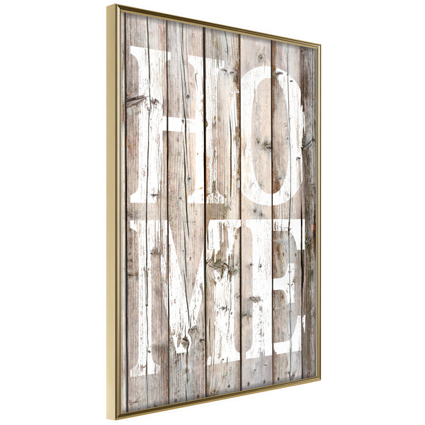 Poster - Vintage: Home  - goud