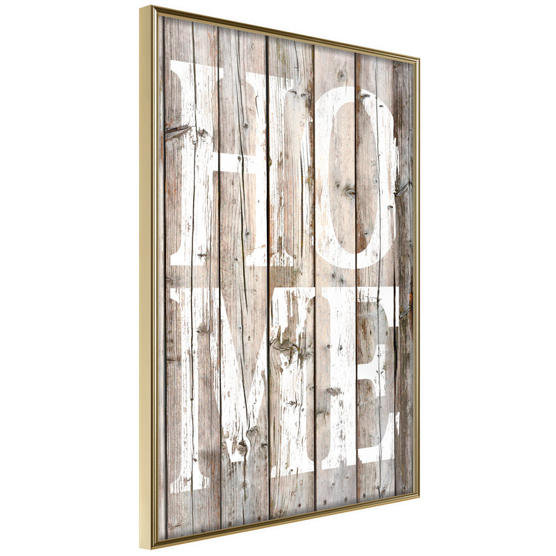 Poster - Vintage: Home  - goud
