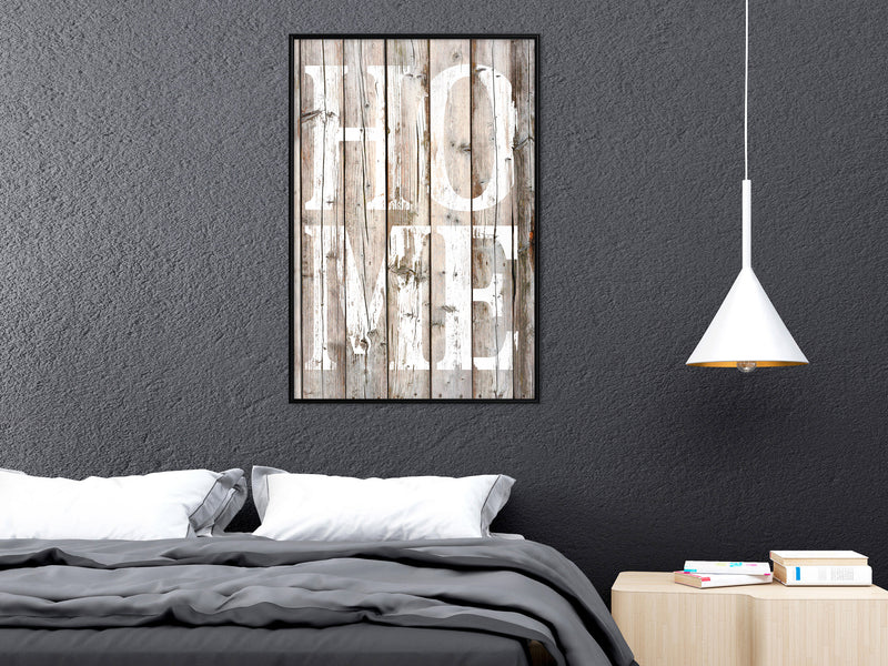 Poster - Vintage: Home  - zwart