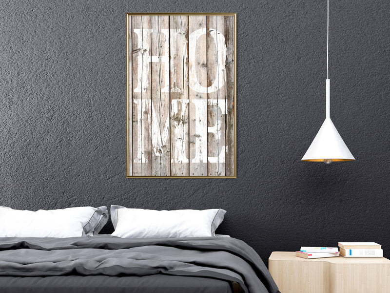 Poster - Vintage: Home  - goud