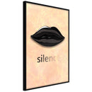 Poster - Silent Lips  - zwart
