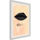 Poster - Silent Lips  - wit passepartout