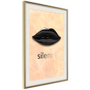 Poster - Silent Lips  - goud passepartout