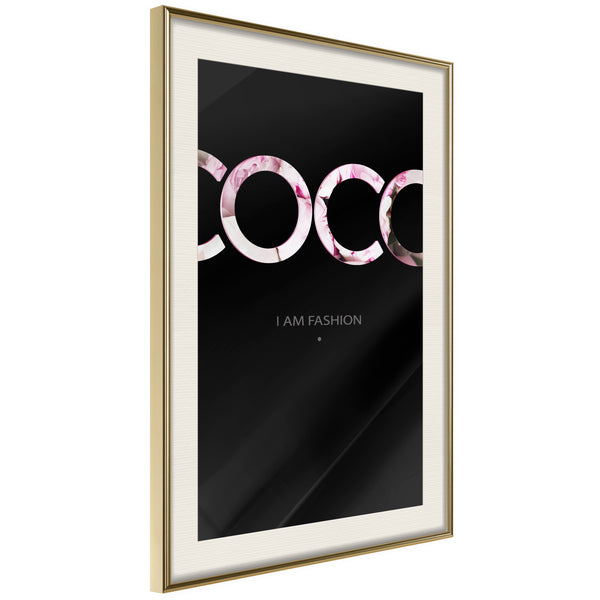 Poster - Coco  - goud passepartout