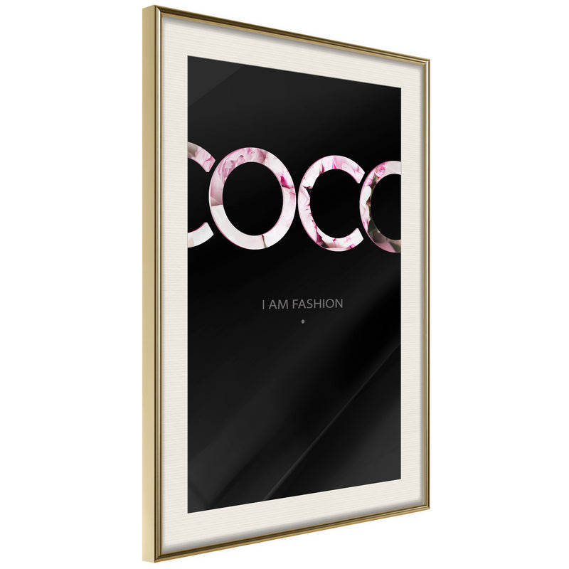 Poster - Coco  - goud passepartout