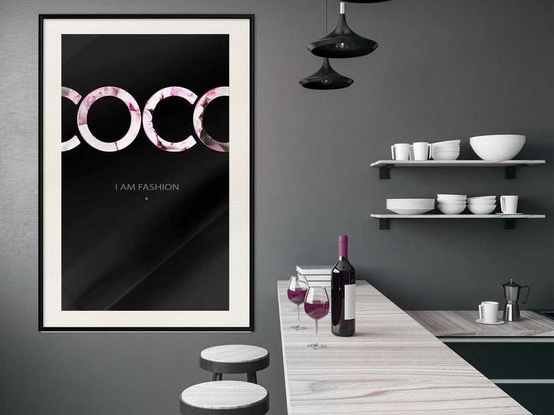 Poster - Coco  - zwart passepartout