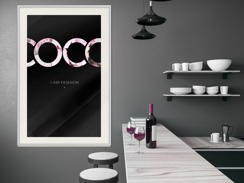 Poster - Coco  - wit passepartout