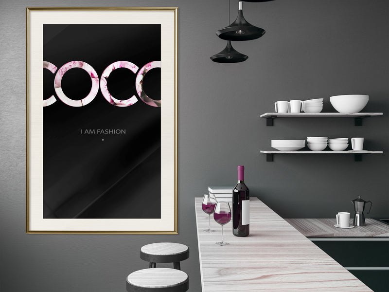 Poster - Coco  - goud passepartout