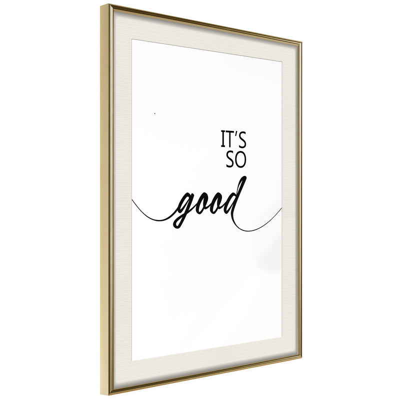 Poster - So Good  - goud passepartout