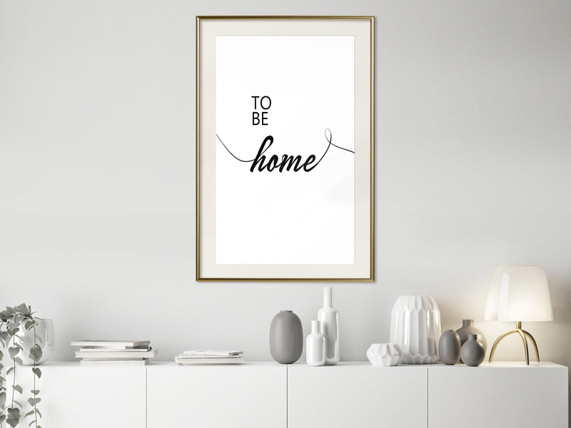 Poster - To Be Home  - goud passepartout