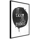 Poster - It Doesn't Get Easier  - zwart