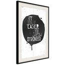 Poster - It Doesn't Get Easier  - zwart passepartout