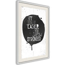 Poster - It Doesn't Get Easier  - wit passepartout