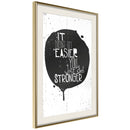 Poster - It Doesn't Get Easier  - goud passepartout