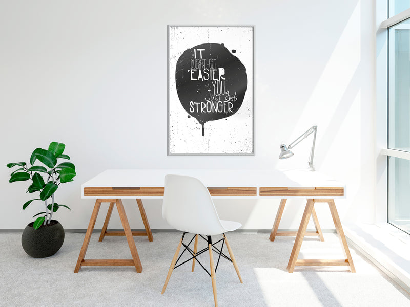 Poster - It Doesn't Get Easier  - wit