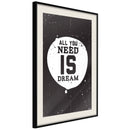 Poster - All You Need  - zwart passepartout