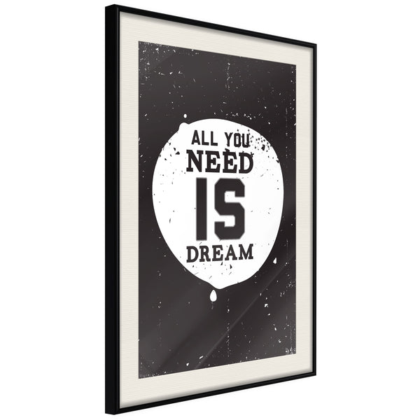 Poster - All You Need  - zwart passepartout