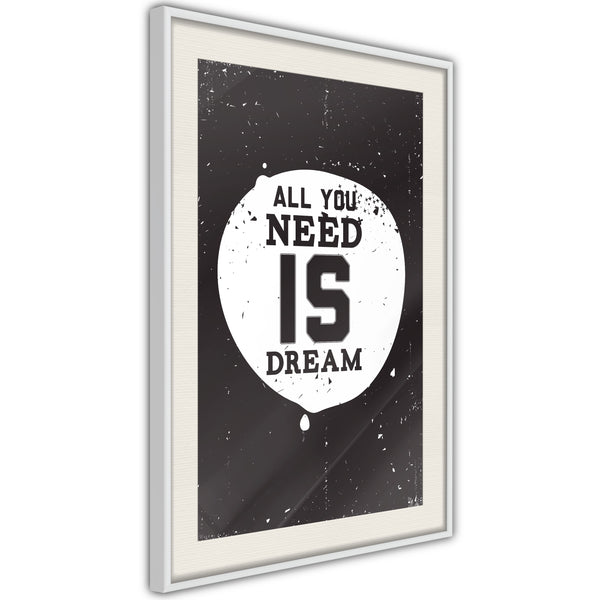 Poster - All You Need  - wit passepartout