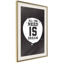 Poster - All You Need  - goud passepartout