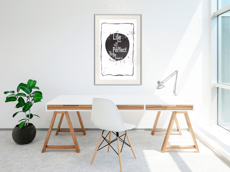 Poster - Life  - wit passepartout