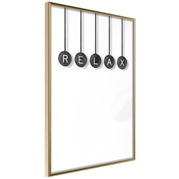 Poster - Relax  - goud