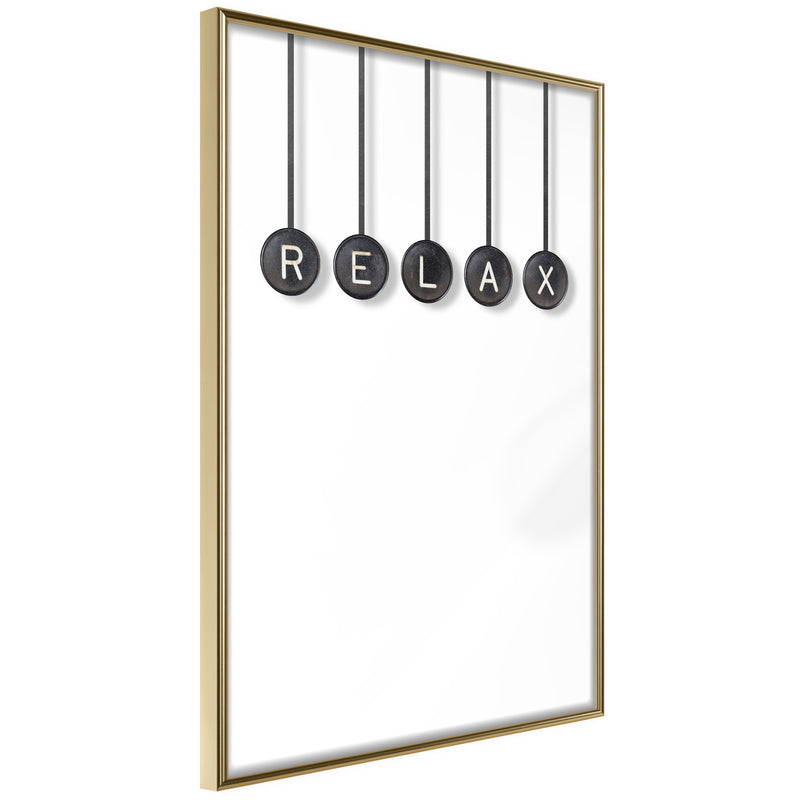 Poster - Relax  - goud