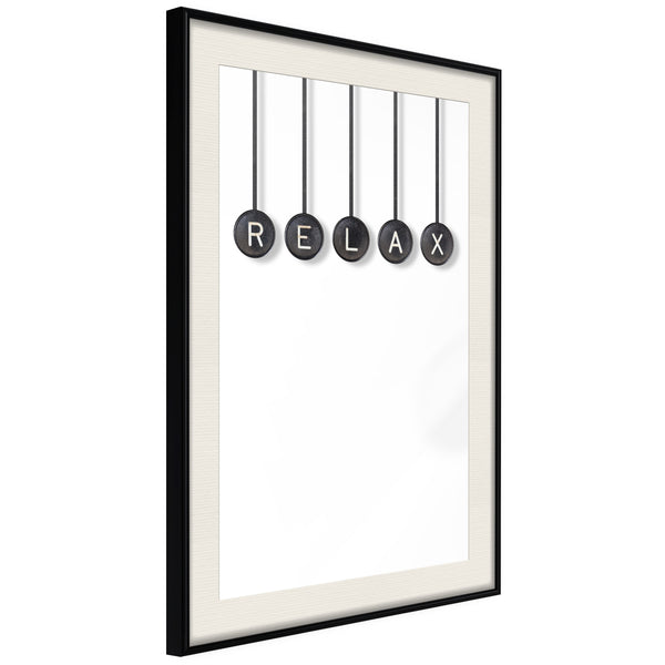 Poster - Relax  - zwart passepartout