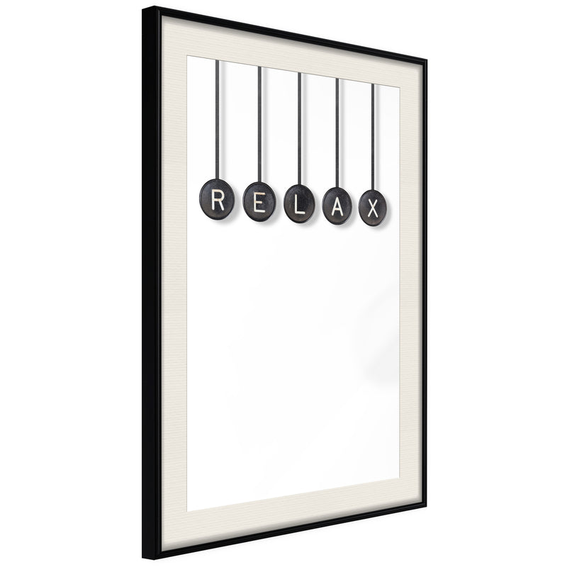 Poster - Relax  - zwart passepartout