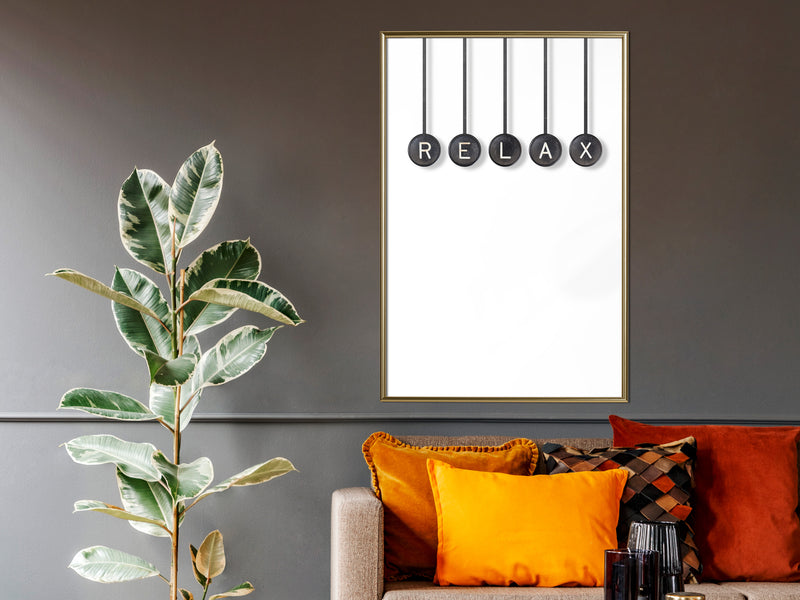 Poster - Relax  - goud