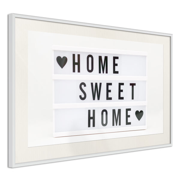Poster - There is No Place Like Home  - wit passepartout