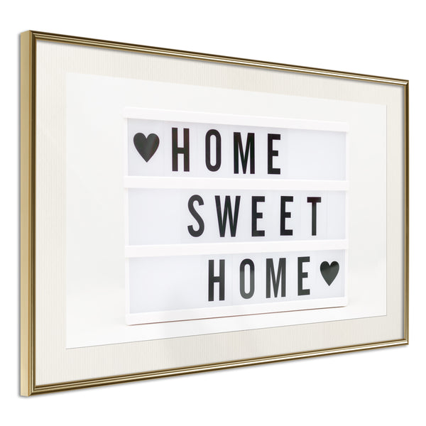 Poster - There is No Place Like Home  - goud passepartout