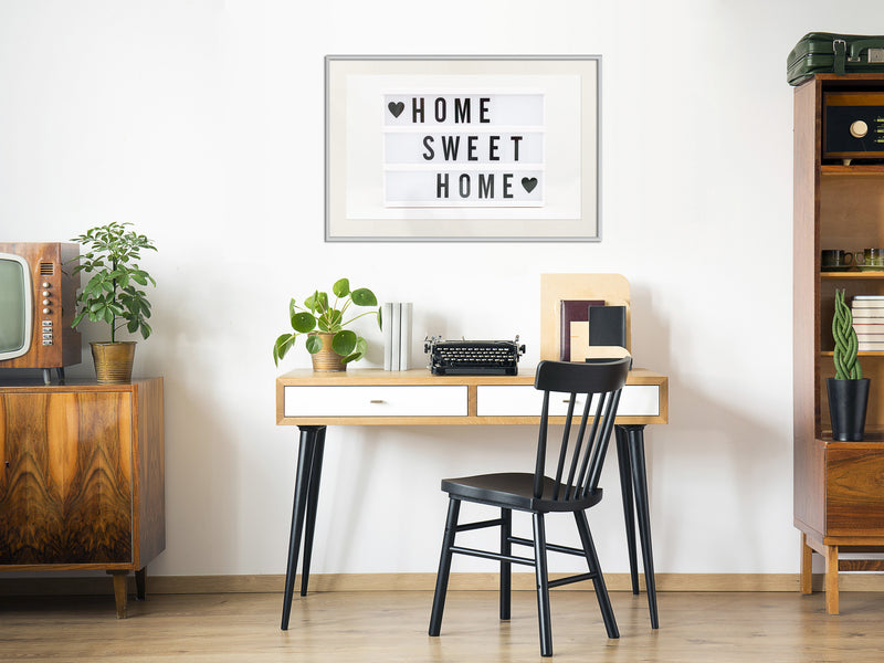 Poster - There is No Place Like Home  - wit passepartout