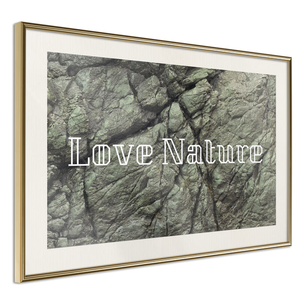 Poster - Nature  - goud passepartout