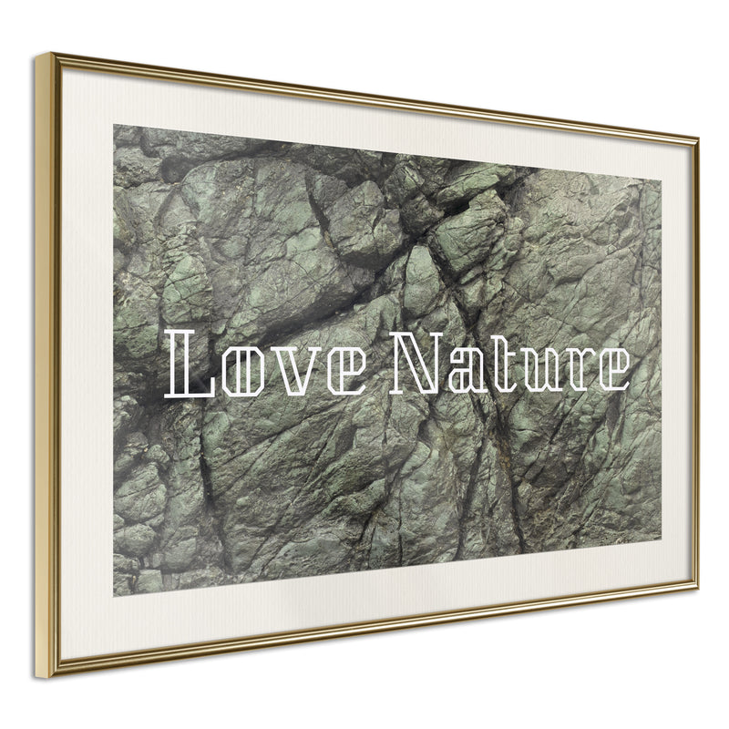 Poster - Nature  - goud passepartout