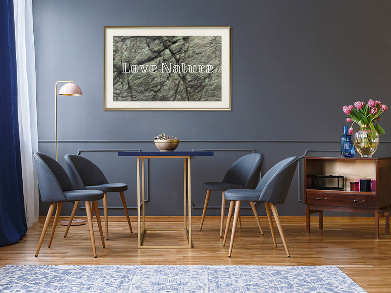 Poster - Nature  - goud passepartout