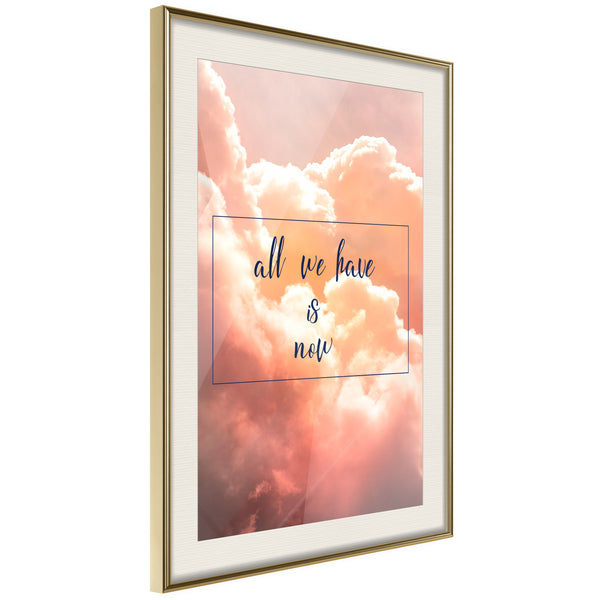 Poster - Present  - goud passepartout