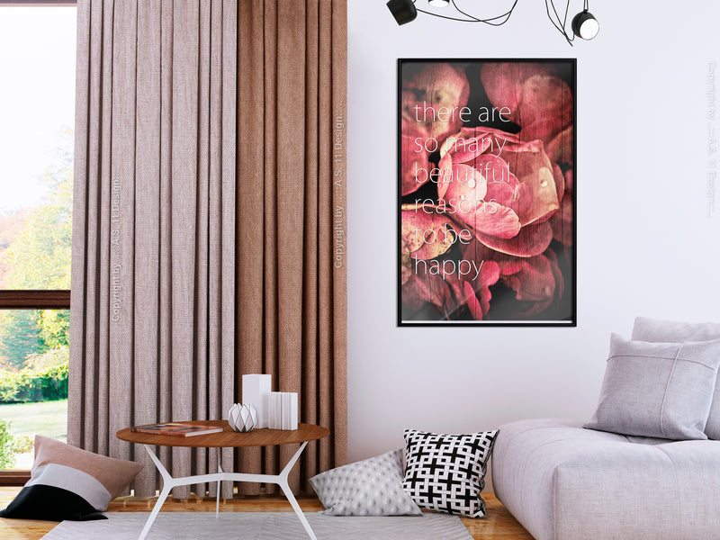 Poster - Many Reasons to Be Happy  - zwart