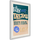 Poster - Dreams Know the Way  - wit passepartout