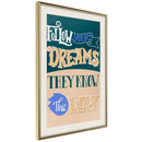 Poster - Dreams Know the Way  - goud passepartout