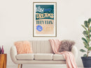 Poster - Dreams Know the Way  - goud passepartout