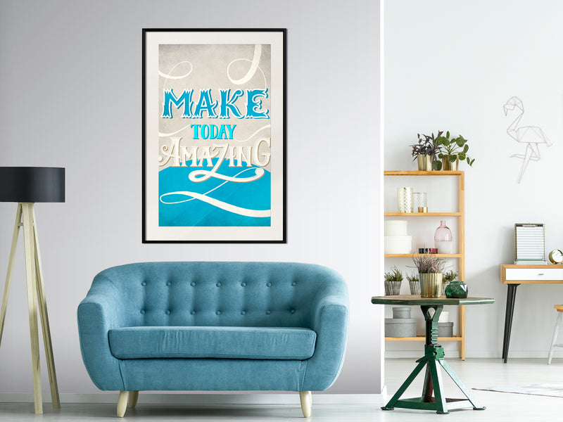 Poster - Today I  - zwart passepartout