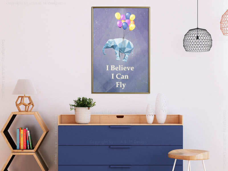 Poster - Against Gravity  - goud