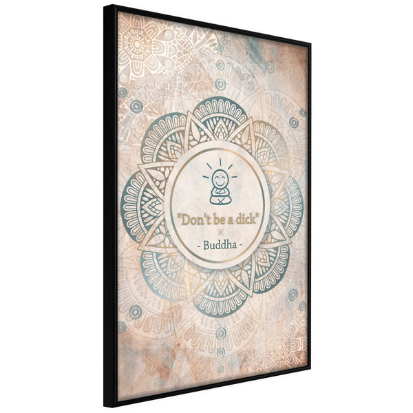 Poster - Buddha Is Right  - zwart