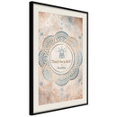 Poster - Buddha Is Right  - zwart passepartout