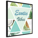 Poster - Tropical Mosaic (Square)  - zwart