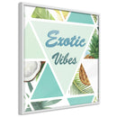 Poster - Tropical Mosaic (Square)  - wit