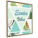 Poster - Tropical Mosaic (Square)  - goud