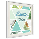 Poster - Tropical Mosaic (Square)  - wit passepartout