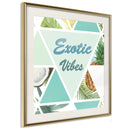 Poster - Tropical Mosaic (Square)  - goud passepartout