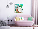 Poster - Tropical Mosaic with Coconut (Square)  - goud